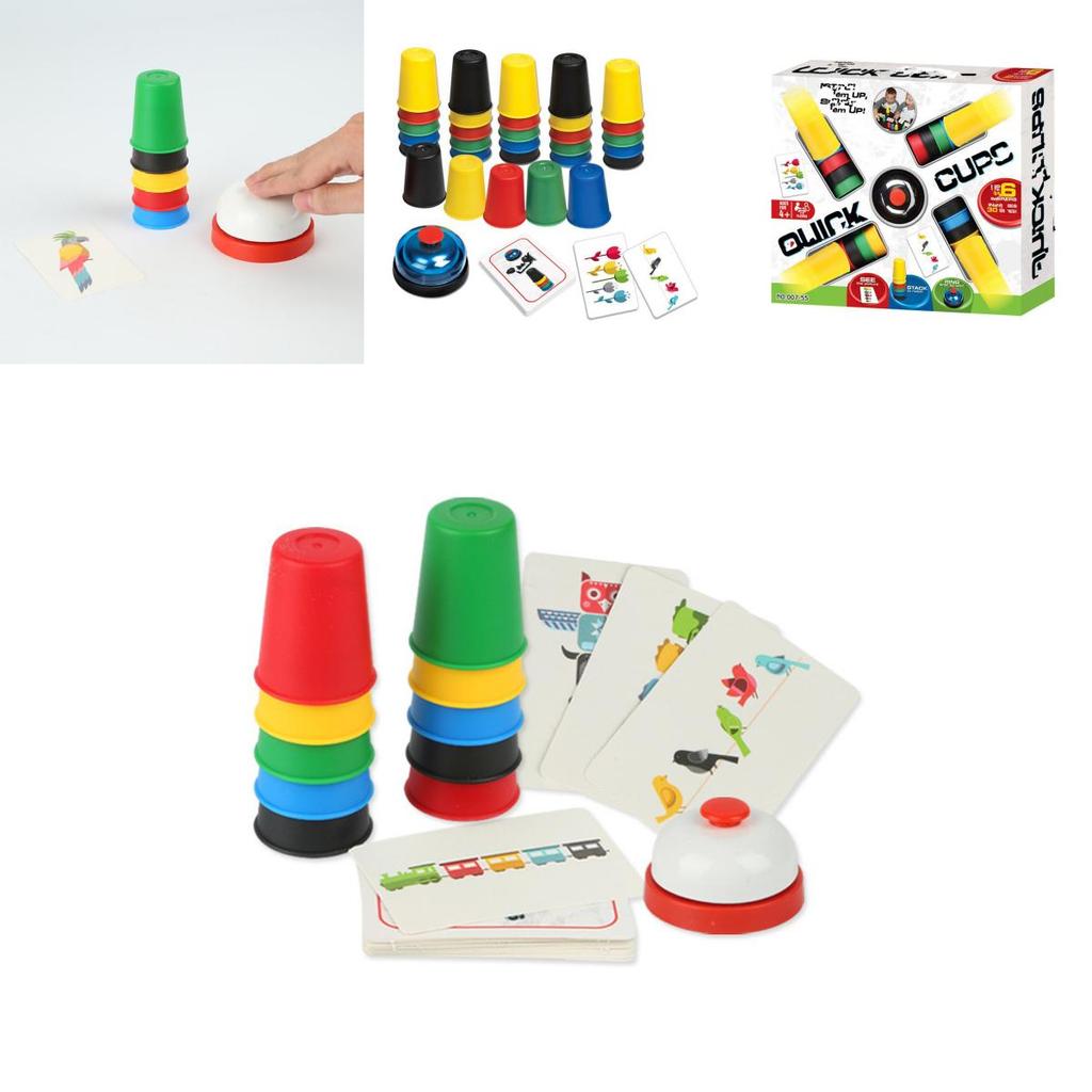 Kids Indoor Stacking Cup Challenge Toy With Plastic Material For Visual And Cognitive Skills