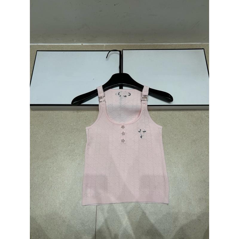 High-Quality Diamond Quilted Bee Embroidery Knit Camisole Vest
