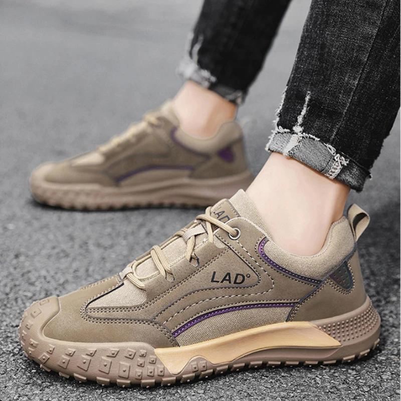 2025 Men's Sneakers Classics Men Lace-up Shoe for Outdoor Breathable Hiking Shoes Comfortable Sneakers Male Zapatos Para Hombre