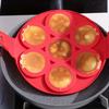 Silicone Pancake & Egg Mold, 7-Hole Nonstick Baking Pan, Easy-Clean Breakfast Kitchen Gadget, Versatile for Family & Restaurant