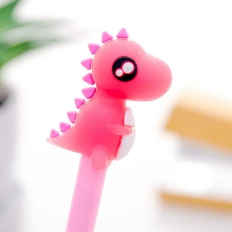 2026 New Dinosaur Pens Korean Stationery Cute Kawaii Cartoon Dinosaur Gel Pen School Office Supplies Creative Gifts Color Random