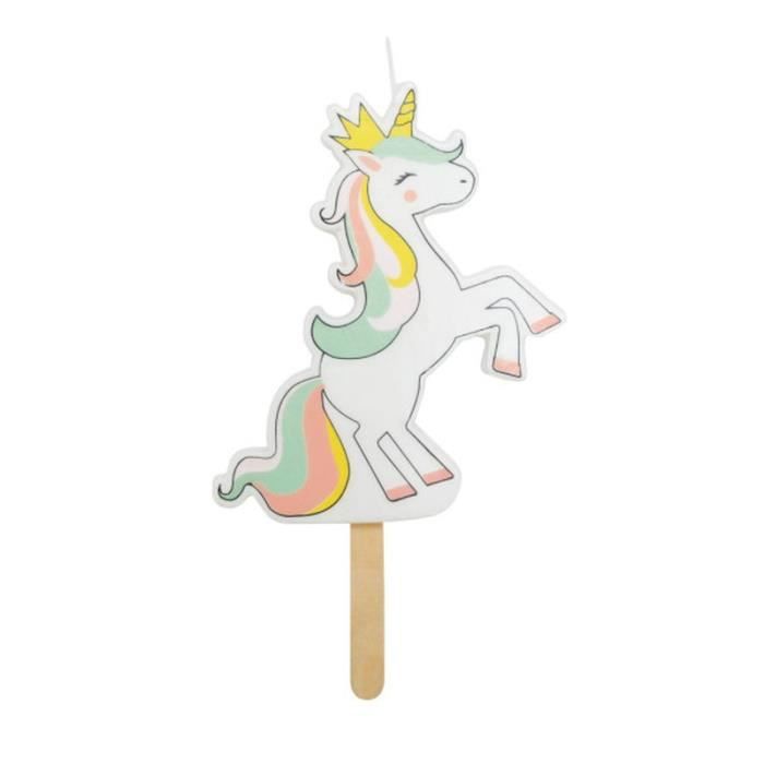 Bougie décorative Licorne - SCRAPCOOKING - Anniversaire - Multicolore