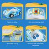 Baby Inflatable Pool Float with Canopy Car Shaped Baby Swim Float with Safty Seat Steering Wheel Horn for Infant Summer