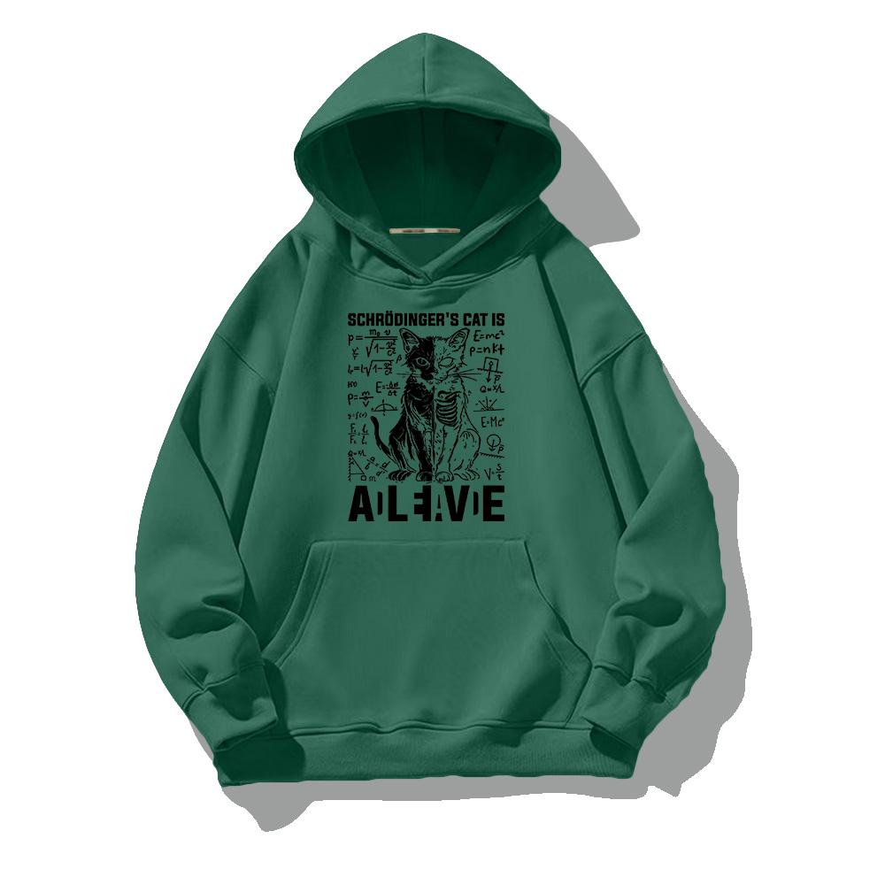 Schrödingers Katze Tot und Lebendig Physik Hoodie Herren Damen Ästhetische Sweatshirts Herbst Übergroße Pullover Kreativer Harajuku Hoodie