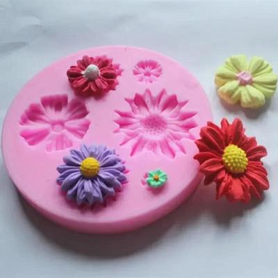 Kreatywne Ręcznie Robione Formy 3D Stokrotka Kwiat Formy Silikonowe Rzemiosło Fondant Ciasto Czekolada Lód Ciastka Forma do Pieczenia Narzędzia do Fondantu