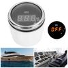 52Mm 2in Digitaler Wasserstandsmesser Wasserdicht Beschlagsfrei LED-Anzeige mit Smart-Alarm für Auto Boote(Zifferblatt schwarz 24033Ohm )