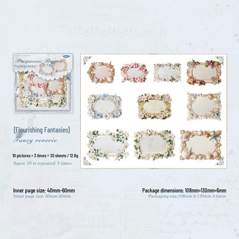 Retro Lace Sticker Pack: Decorative Labels for Bullet Journals & More