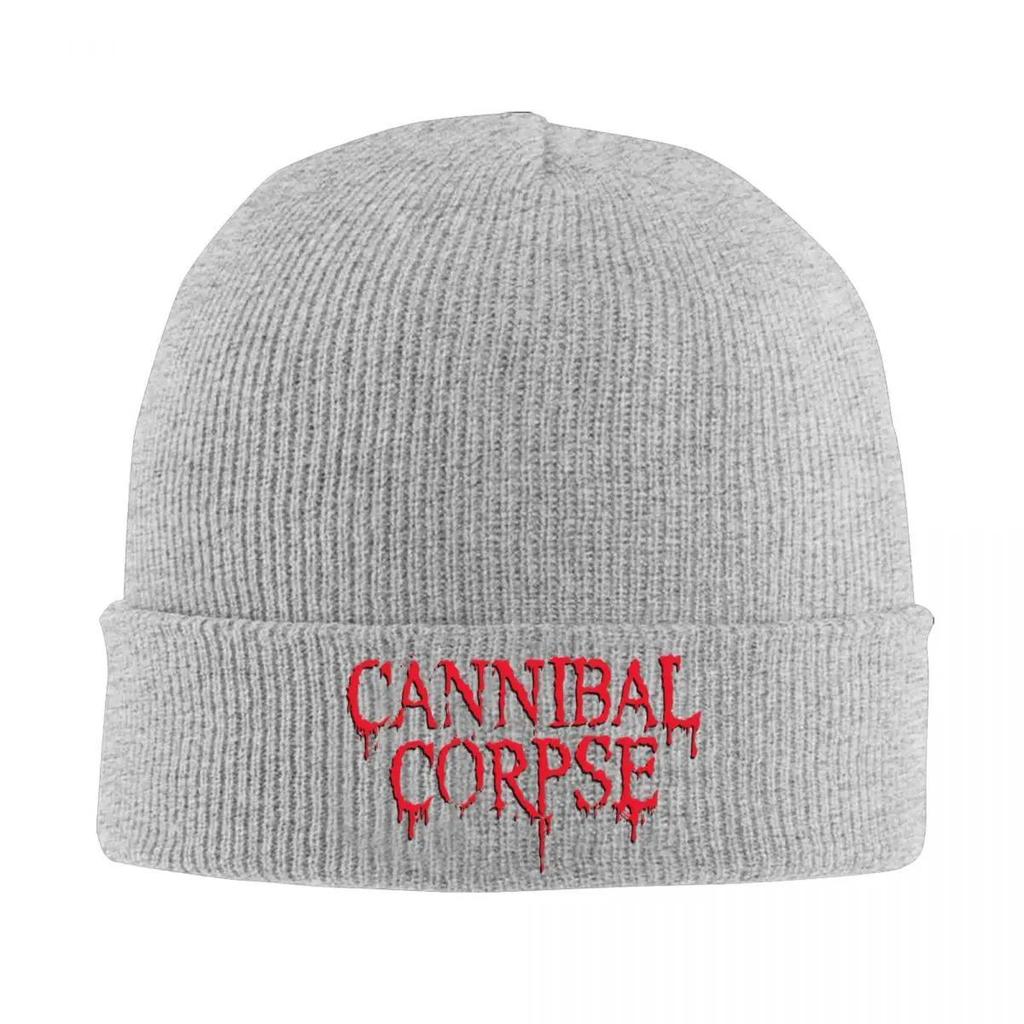 Cannibal-Corpse-Symbol Beanie Hats Death Metal Band Knitted Hat Kpop Warm Soft Unisex Caps Autumn Winter Retro Bonnet Hats