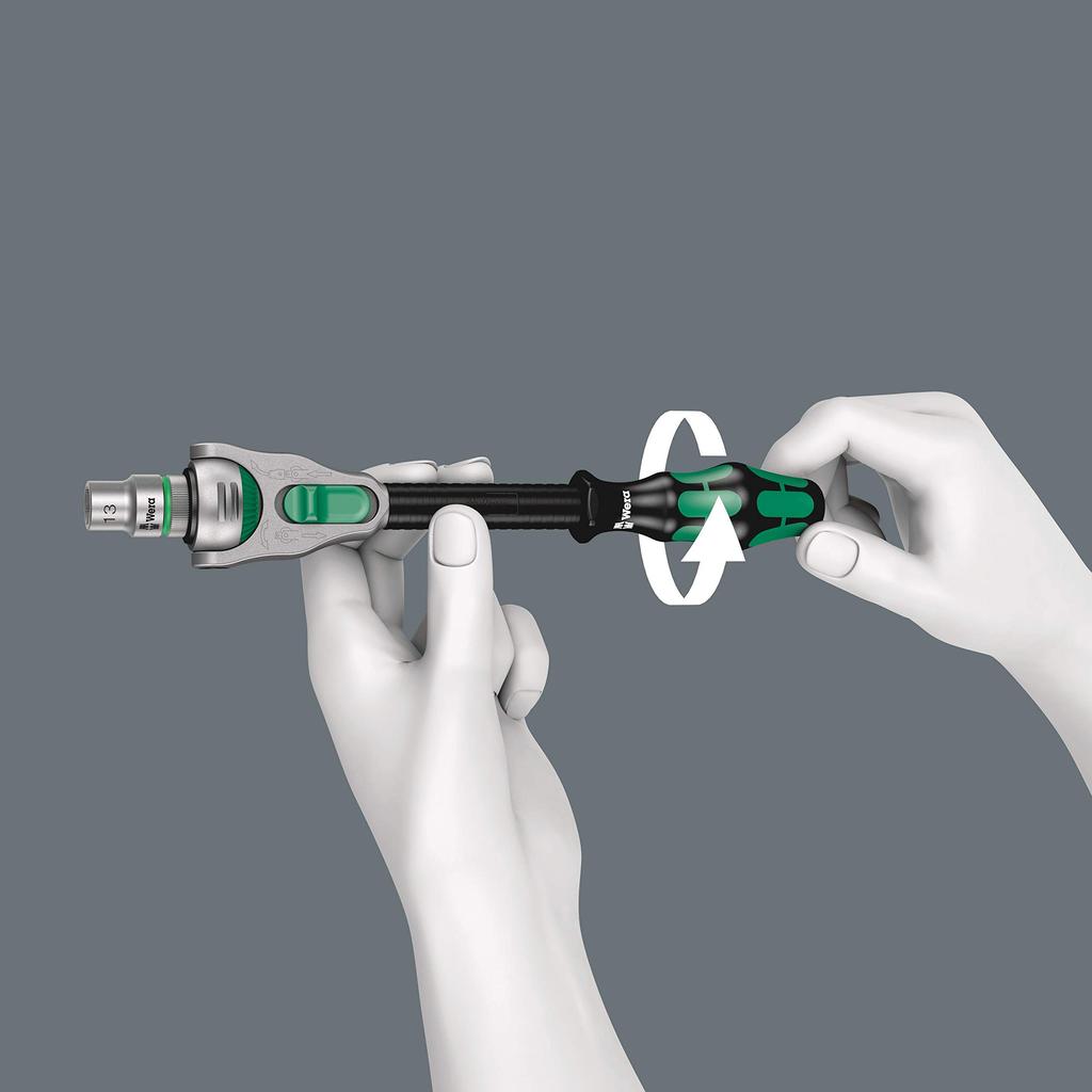 Wera 05004016001 Zyklop 8100 SA 6 Speed Ratchet Set Imported from 1/4" Set, 28-Piece [Officially Japan]