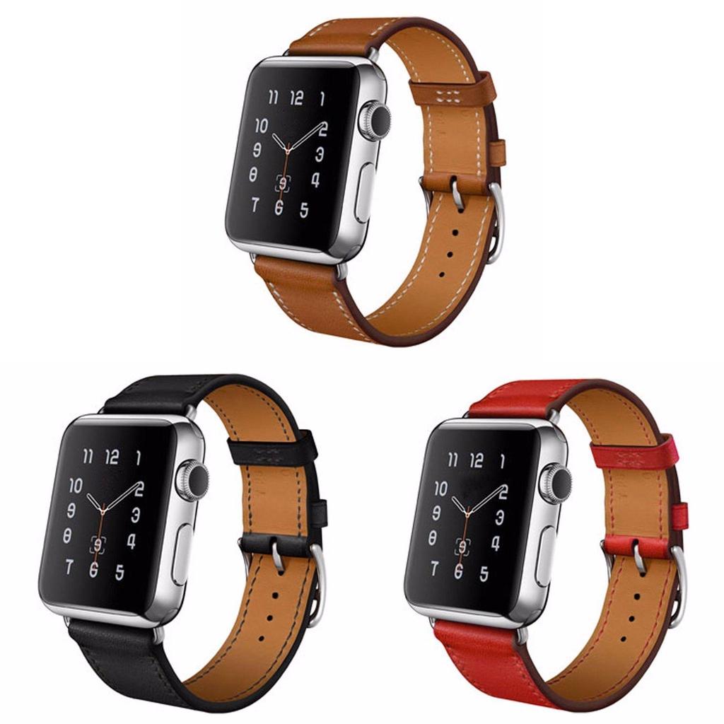 Apple Watch Leather Band For Single Loop Crosshatch Genuine Leather Strap For 38mm And 42mm Models