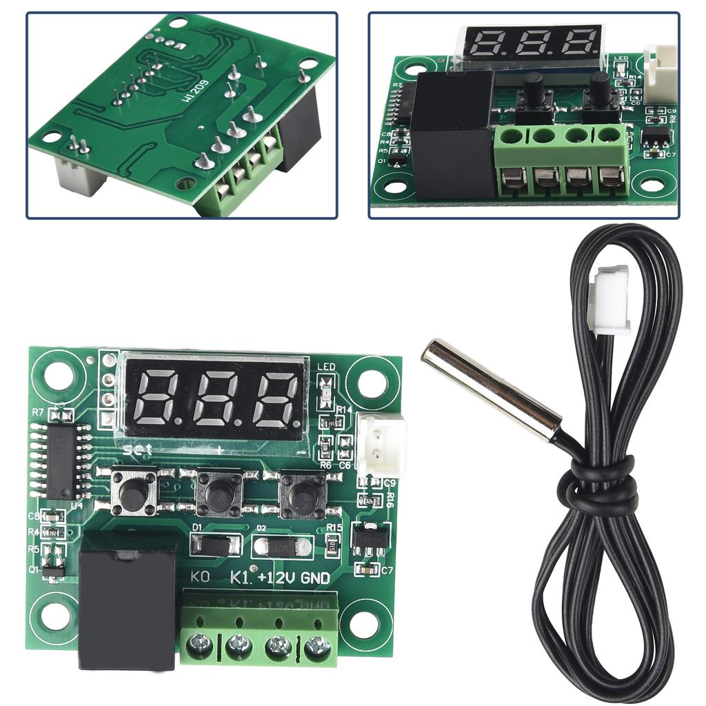Digital Thermostat Temperature ≤ 35mA 0-110° 20A Relay 48.5 X 40mm Attract Current ≤ 65mA DC 12V (10K 0.5%)