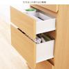 Shirai Sangyo PTS-8545H NA Under-Counter Storage Rack, Drawer Type, 4-Tier, Wooden Unit Storage, Combinable To Fit Kitchen and Dining Spaces, Simple D