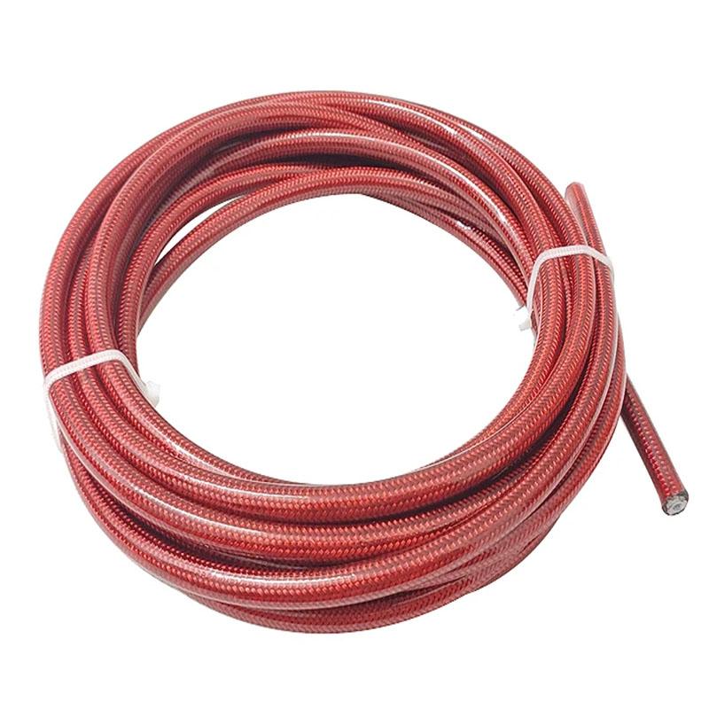 Motorcycle AN3 5m/lot Braided Stainless Steel PTFE Brake Line Hose FLUID HYDRAULIC Hose PTFE Brake Line Gas Oil Fuel Tube Pipe