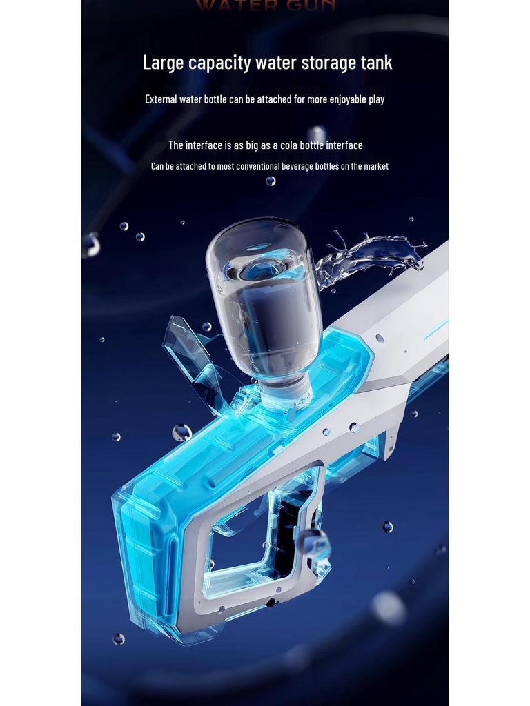 High-Pressure Automatic Electric Water Gun with Pulse Absorption – Large Capacity and Black Technology Design