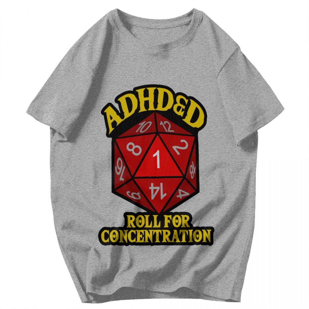Men T Shirt ADHDD Roll For Concentration Retro Gifts Y2K Graphic Short Sleeve Unisex Tops T Shirts