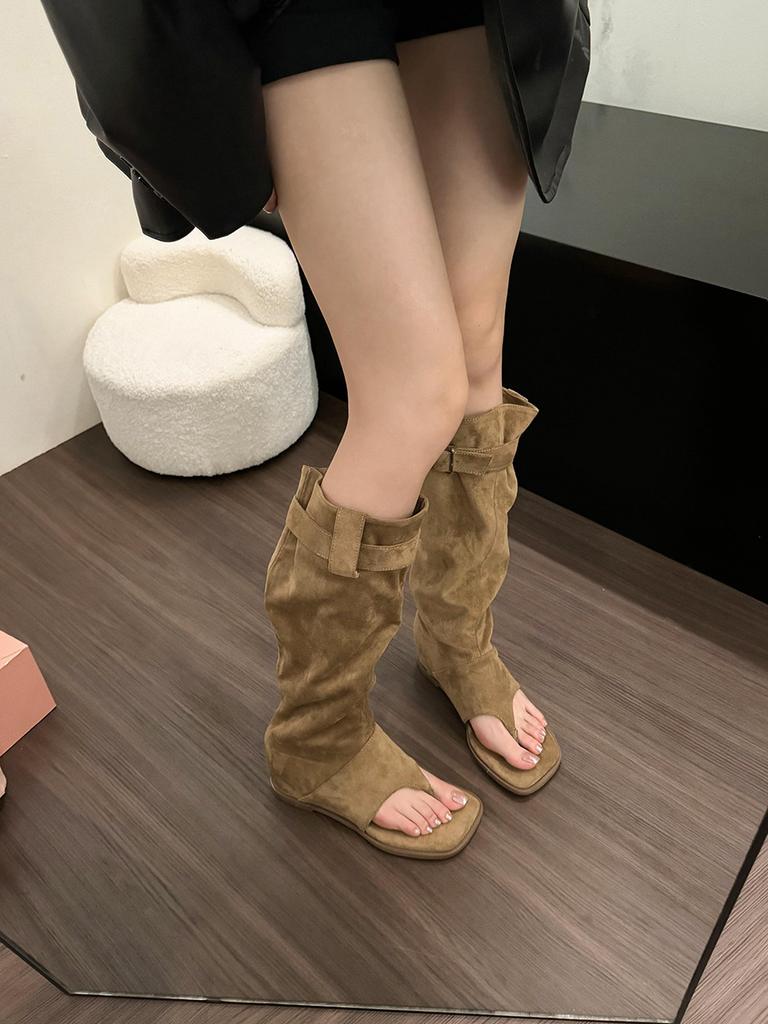 Retro niszowe wewnętrzne zwiększenie wysokości western kowbojskie jodełkowe spodnie buty nowe lato palec rzymskie sandały fajne buty