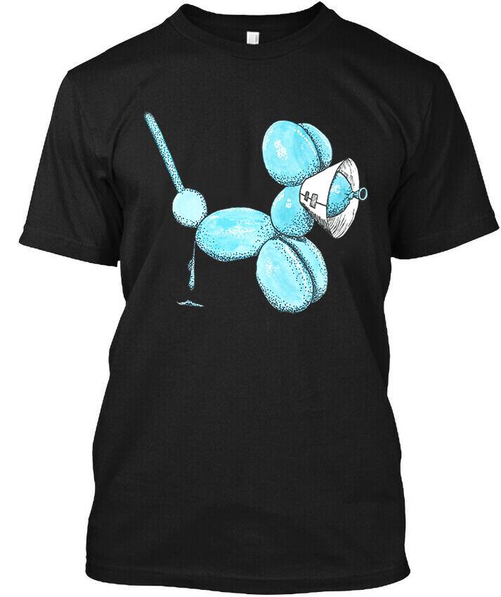 

NEW! Popular Balloon Dog Pooping Popped Art Funny Vintage T-Shirt Size S-4XL Unisex T-Shirt L