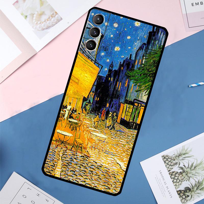 Paintings Starry Night Van Gogh Case For Samsung Galaxy S25 Ultra S21 S22 S23 S24 Ultra S9 S10 Plus S20 FE S25 FE Back Cover