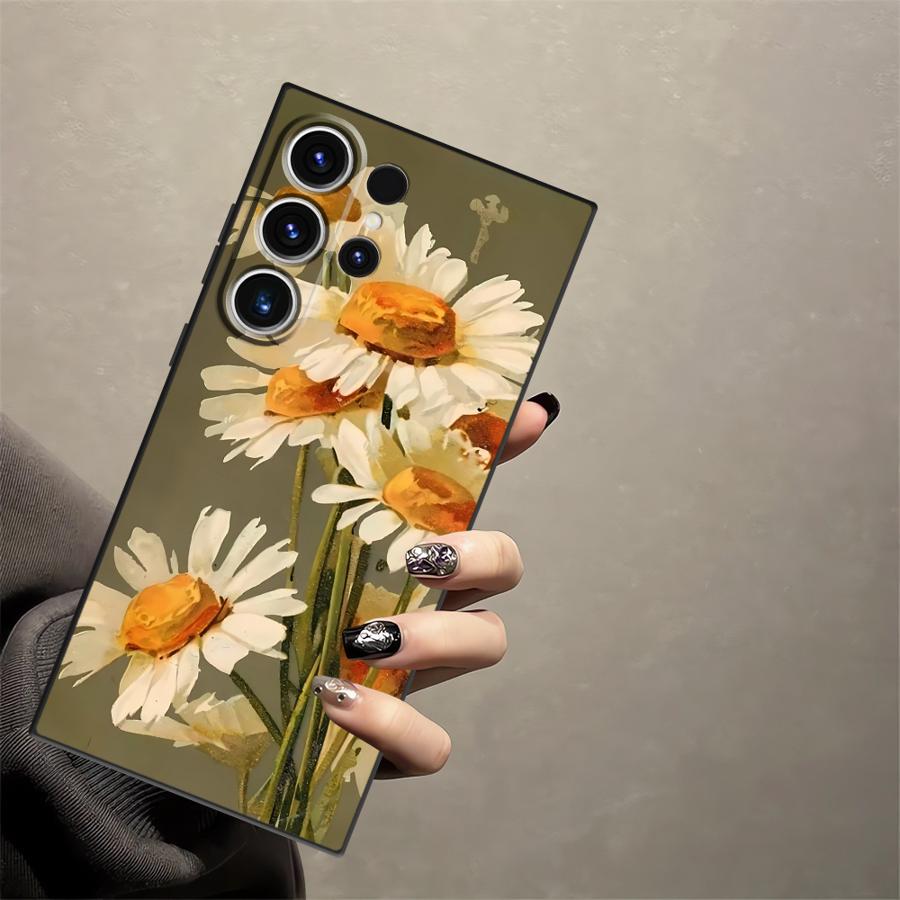 Funda Phone Cover Case for Samsung Galaxy S26 Ultra S25 Plus S23 S20 Ultra S21 FE S24 Note 20 8 9 10 S10 S9 Oil Painting Flower