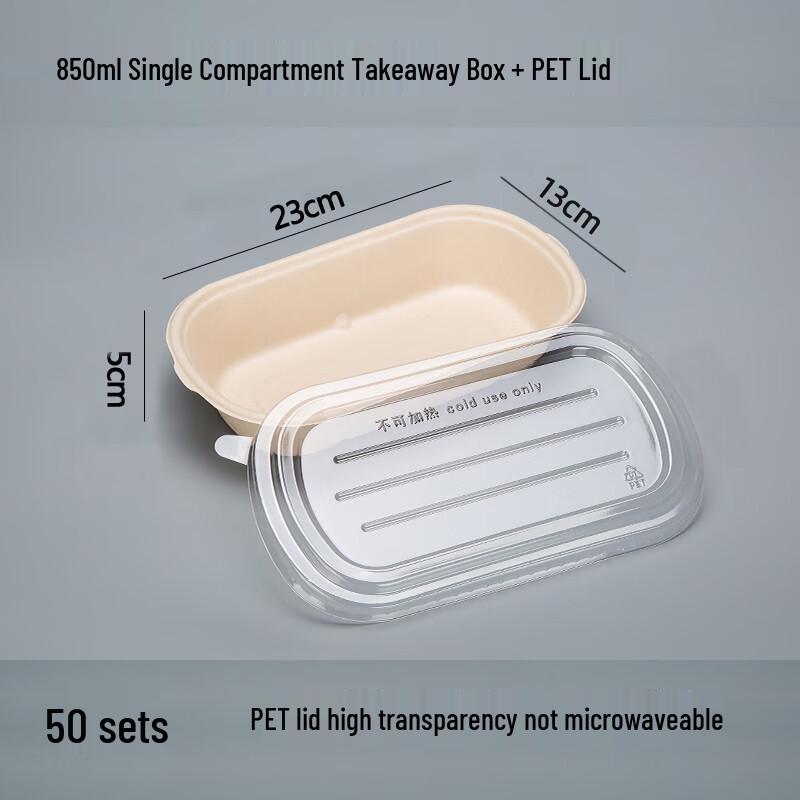 Degradable 3-Compartment Paper Pulp Lunch Box