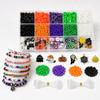 Halloween Bead Jewelry Making Kit for Bracelets with Pumpkin - DIY Set