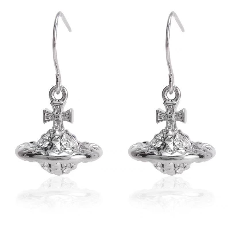 High-Fashion 3D Laser Color Saturn Rivet Earrings