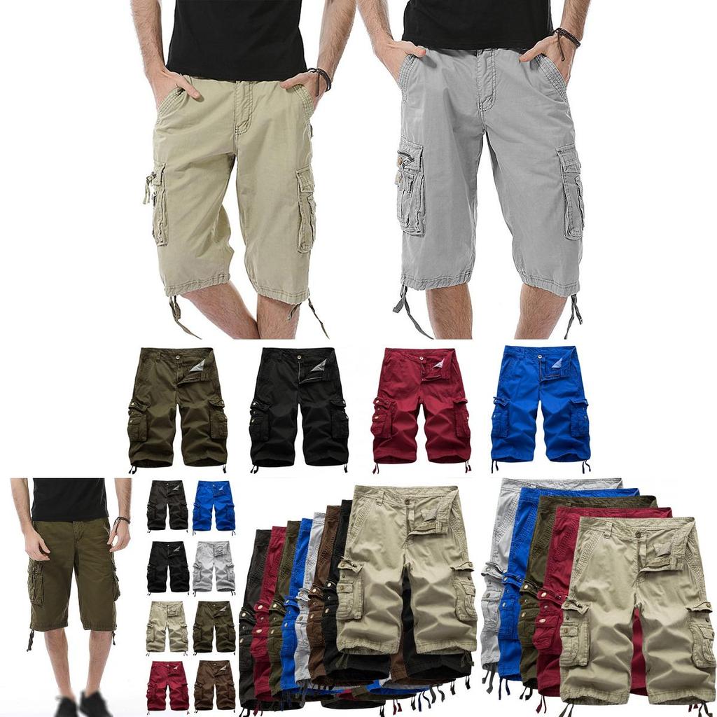 Stylish Men's Military Combat Hiking Cargo Shorts With Multiple Functional Pockets