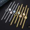 Luxus Damenuhren Golden Mode Lässig Quadratisches Kleines Zifferblatt Damenkleid Quarz Uhr Elegant Mädchen Armbanduhr
