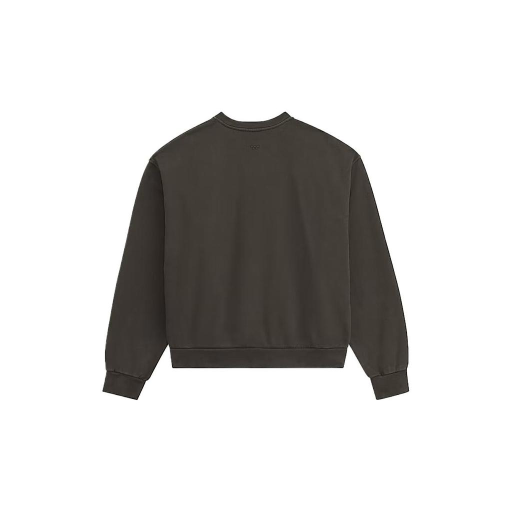 Vans Minimal Logo Crew Neck Knit Sweatshirt Dark Brown VN000T6TEMV