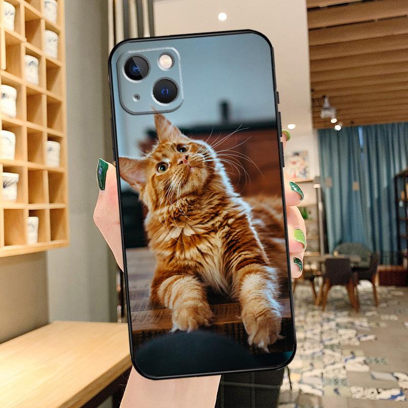 Applicable IPhone16 Mobile Phone Case New Couple Animal Cute Cat Mobile Phone Case Cat Phone Case