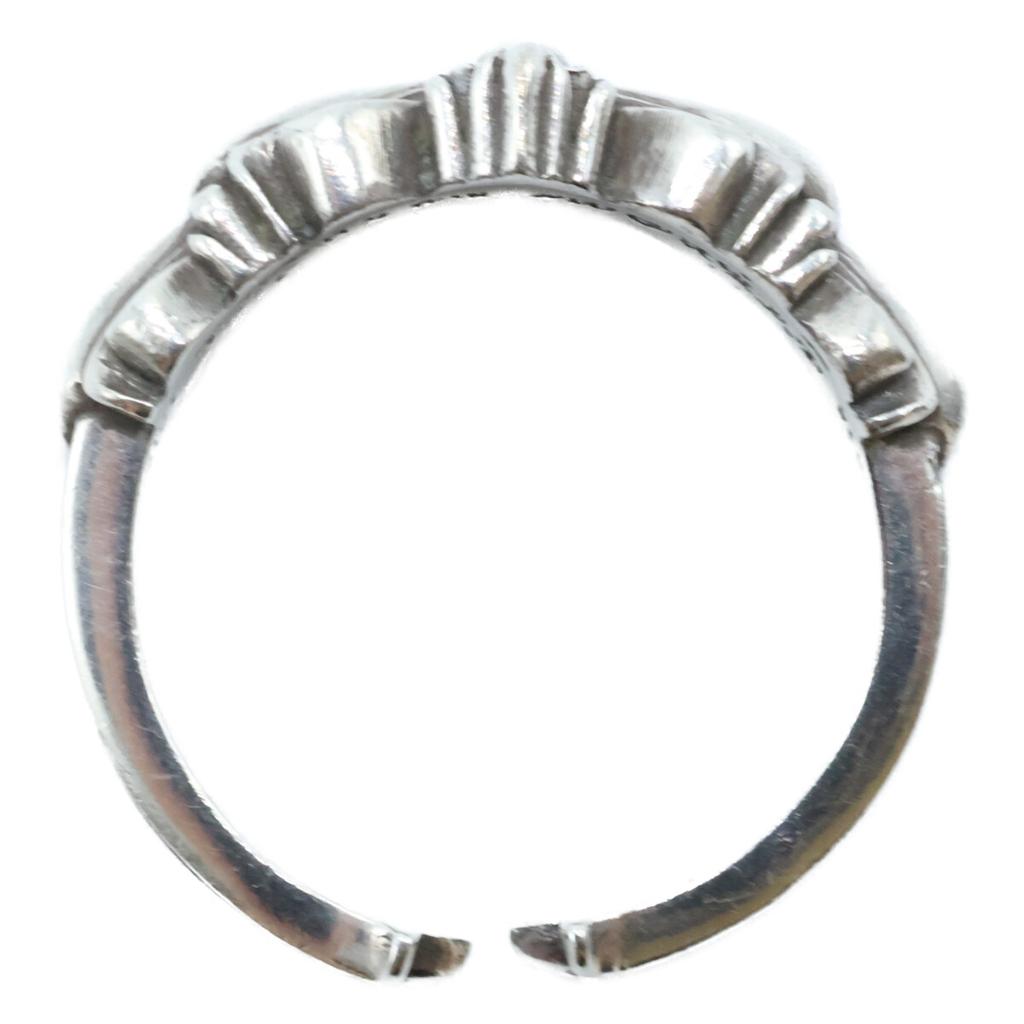 CHROME HEARTS 925 Baby Classic Double Floral Cross Ring Ring SilverUsed