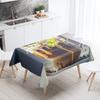 Abstract Art Food Illustration Tablecloth Oil-proof Tablecloth Waterproof Picnic Fabric Nordic Home Decoration