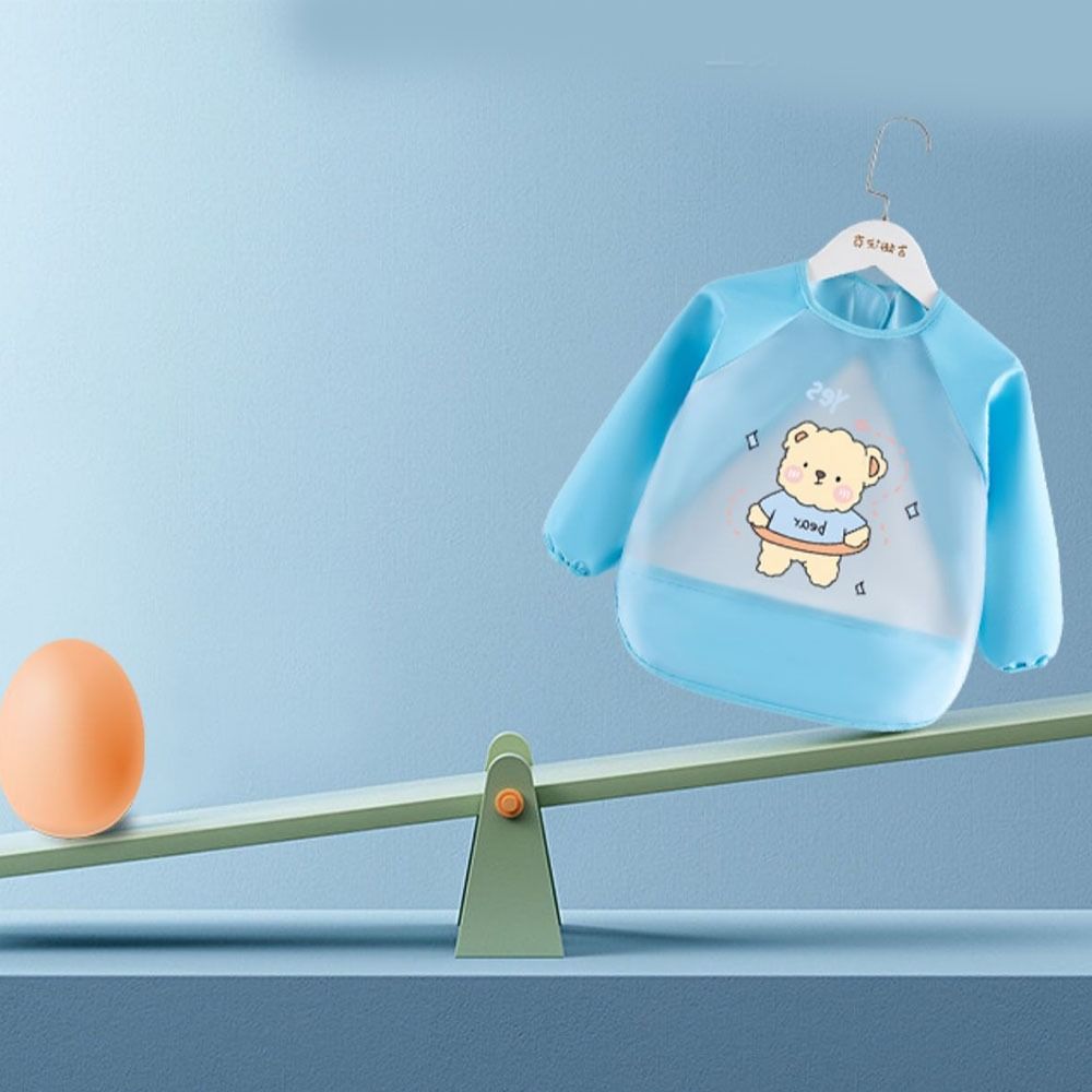 Long Sleeved Baby Feeding Bib Waterproof Baby Bib Burp Clothes  for Babies To Eat