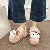 Cute cartoon kitten thick-soled cotton shoes for women, anti-skid bag head cotton shoes for women