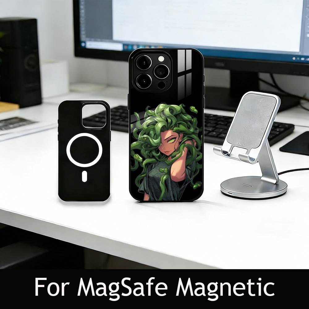 Medusa G-Mythology Phone Case For iPhone17,16,15,14,13,12,11 Plus,Pro Magnetic For Magsafe Wireless Charging