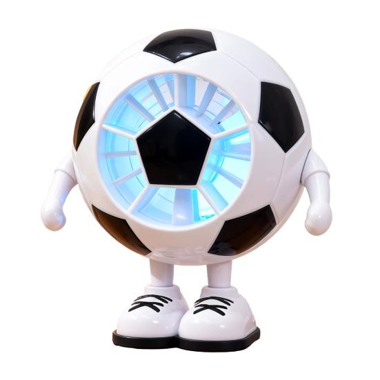 Soccer Hand Fan Football Shape Mini Handheld Fan With Led Light 1 Pc