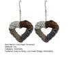 1/2Pcs Handmade Bird Nesting Heart Ornament with Hook Weather-proof Outdoor Garden Yard Balcony Fiber Love Heart Shape Bird Nesting Decoration