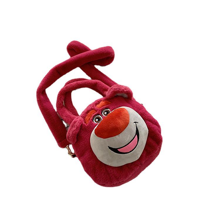 Korean Style Cute Bear Plush Crossbody Handbag for Girls
