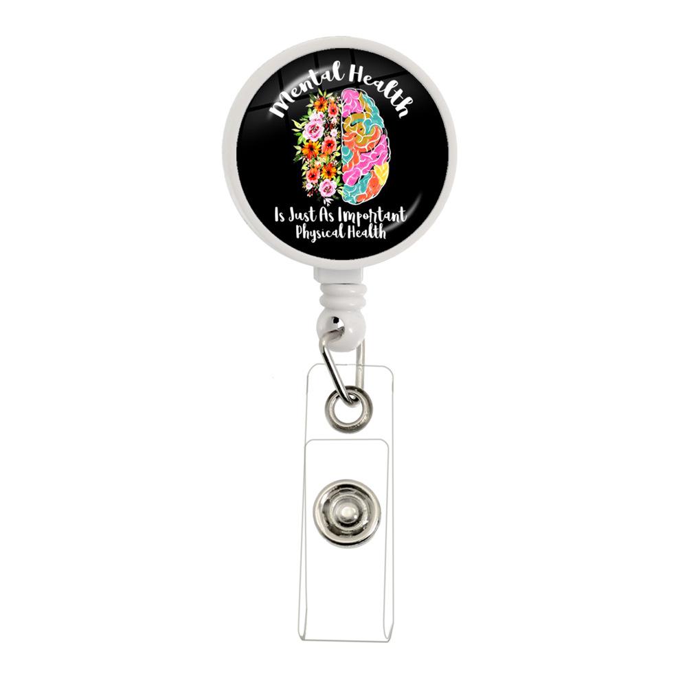 Scroll Badge Glass Id Holder Badge Holder 3 * 8cm Life Badge For Office Use Mental Health Healthcare Worker
