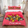 Custom Textile Power Puff Girls Bedding 3 Piece Set HD Print Duvet Cover Pillowcases for Teens Adult Bedroom Decoration