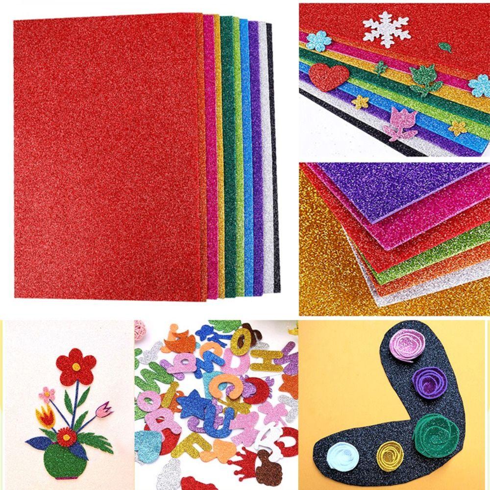 Thick Glitter Foam Paper Flash Colorful Handcraft Cutters Paper New Scrapbooking Material