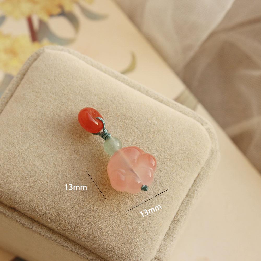 Southern Red Hetian Jade Pendant Beads Bracelet Necklace Accessories