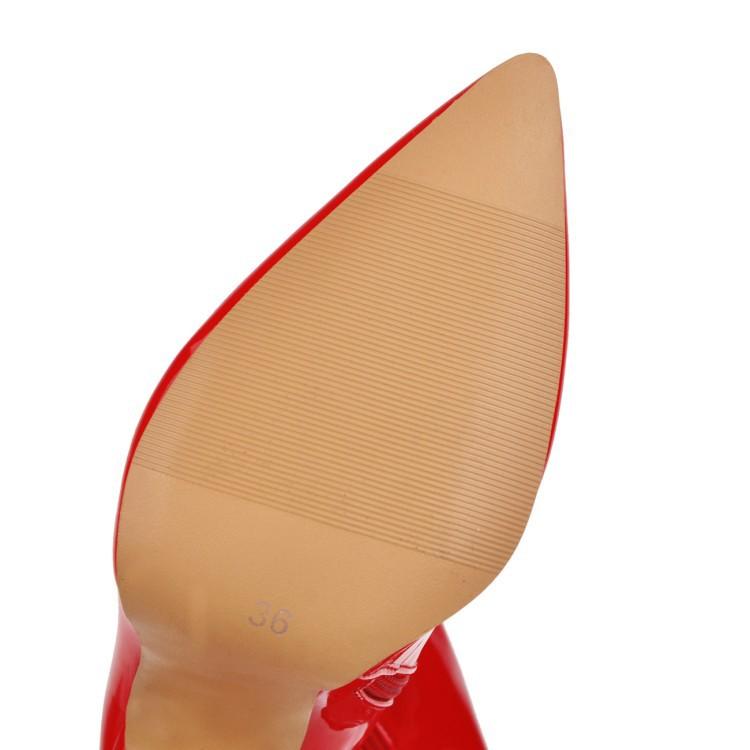 Pole Dance Boots Soft Patent Leather Sticky Tube  34-48 Side Zipper High Heel