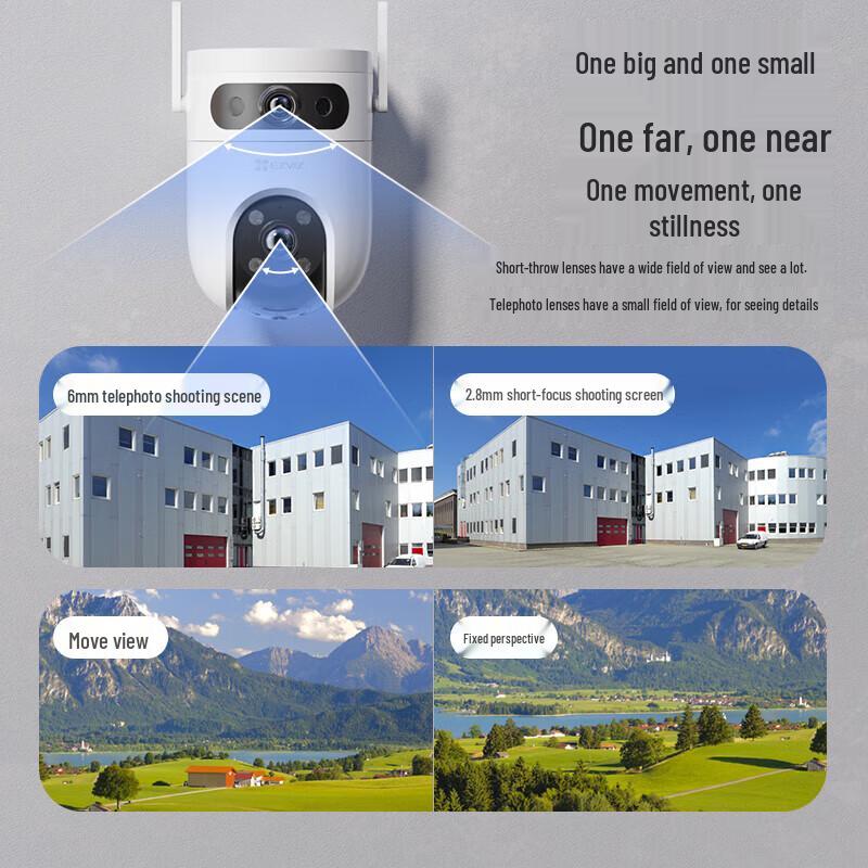 Ezviz H9c Dual-Lens 5MP HD Outdoor PTZ Camera (CN Version)