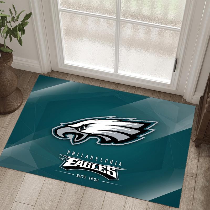 Tappeto in Cristallo Velluto Design Philadelphia Eagles Accogliente Non?Tappeto Stampato Antiscivolo per Camera da Letto Soggiorno Ingresso