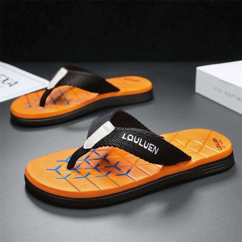 2025 Summer Flip-flops Men's Personalized Outer Wear Beach Shoes Outdoor Trend Soft Sole Non-slip Cool Slippers Men's Trend