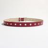 Fashion Punk Women's Belt Star Hollow Eyelet Korean Style Metal Buckle Waistband Versatile Casual Waist Strap Jeans Decor