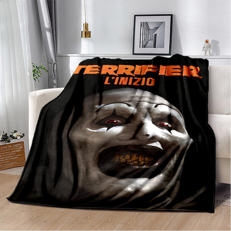 29 Styl Terrifier 3 Horrorowy Clown Film Film Kreskówka Miękkie Kocyki, Koc Piknikowy Wygodny Koc na Piknik Łóżka Kanapę Dom