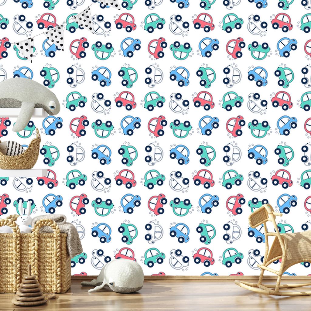 Wallpaper Cars and colorful cars for living room and bedroom 50x1000