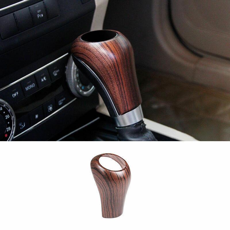 For Mercedes-Benz GLK 2009-2015 Wood Grain Central Console Gear Shift Knob Trim